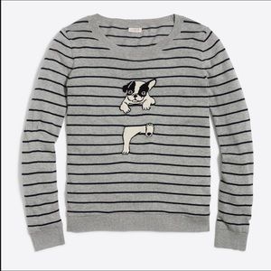 *SOLD* JCrew Factory French Bulldog Sweater, Size Small